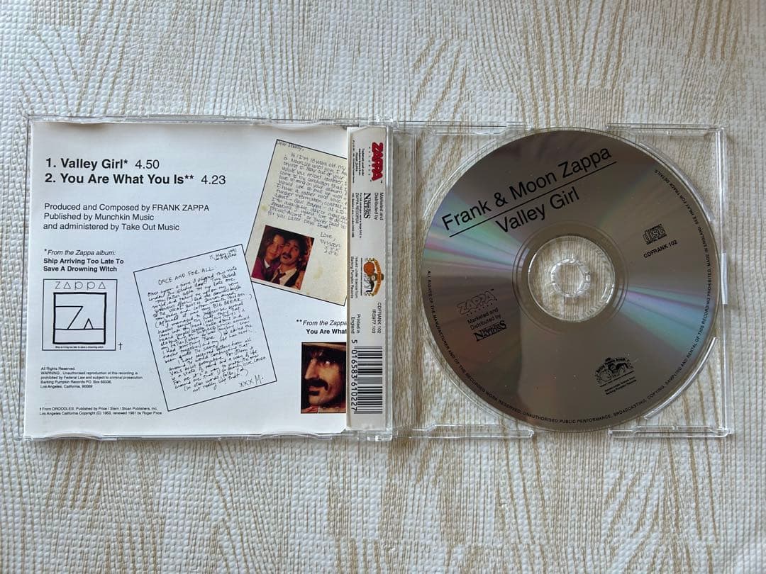 FRANK ZAPPA 輸入盤 CDシングル　5枚セット