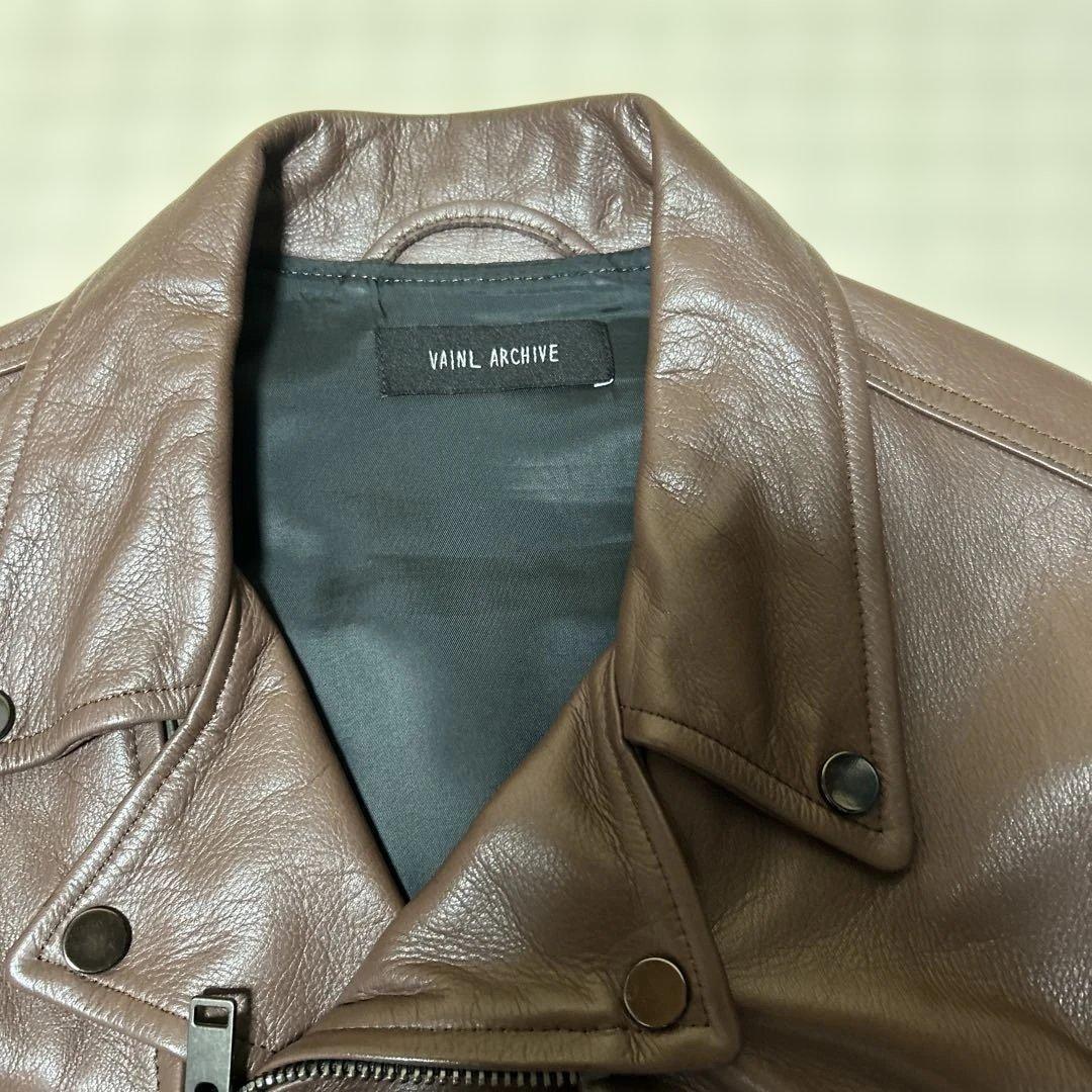 VAINL ARCHIVE COW LEATHERジャケット：L