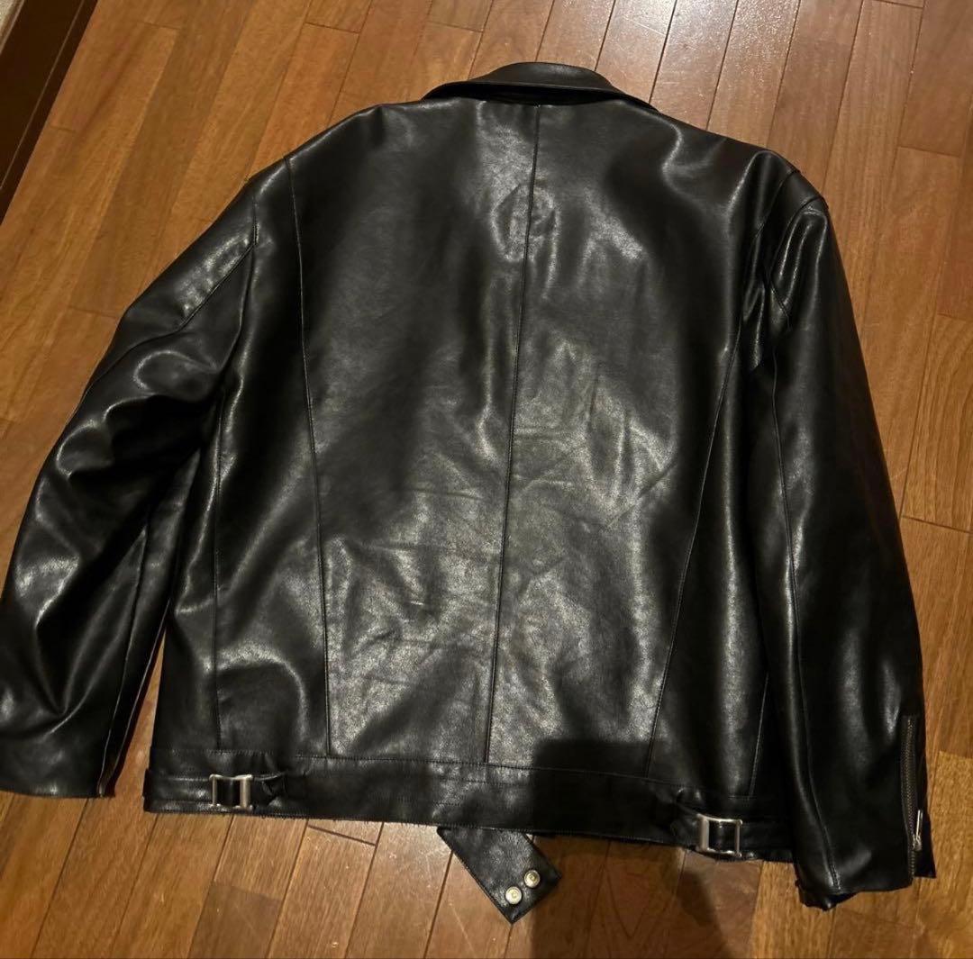 レザージャケットSubciety フェイクレザーライダースJKT Mサイズ