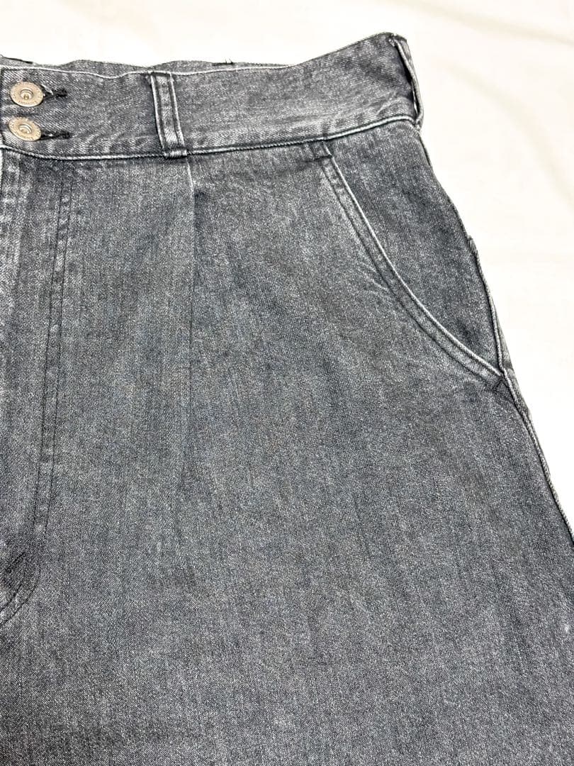 COMME des GARCONS HOMMEストーンウォッシュブラックデニムM
