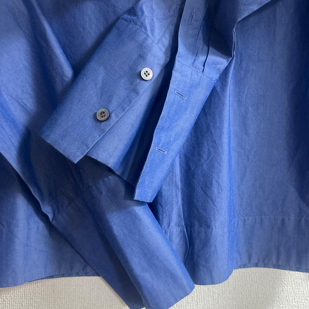 さめくん専用　レキップ　長袖青シャツ 襟幅小さめ(サイズ38)