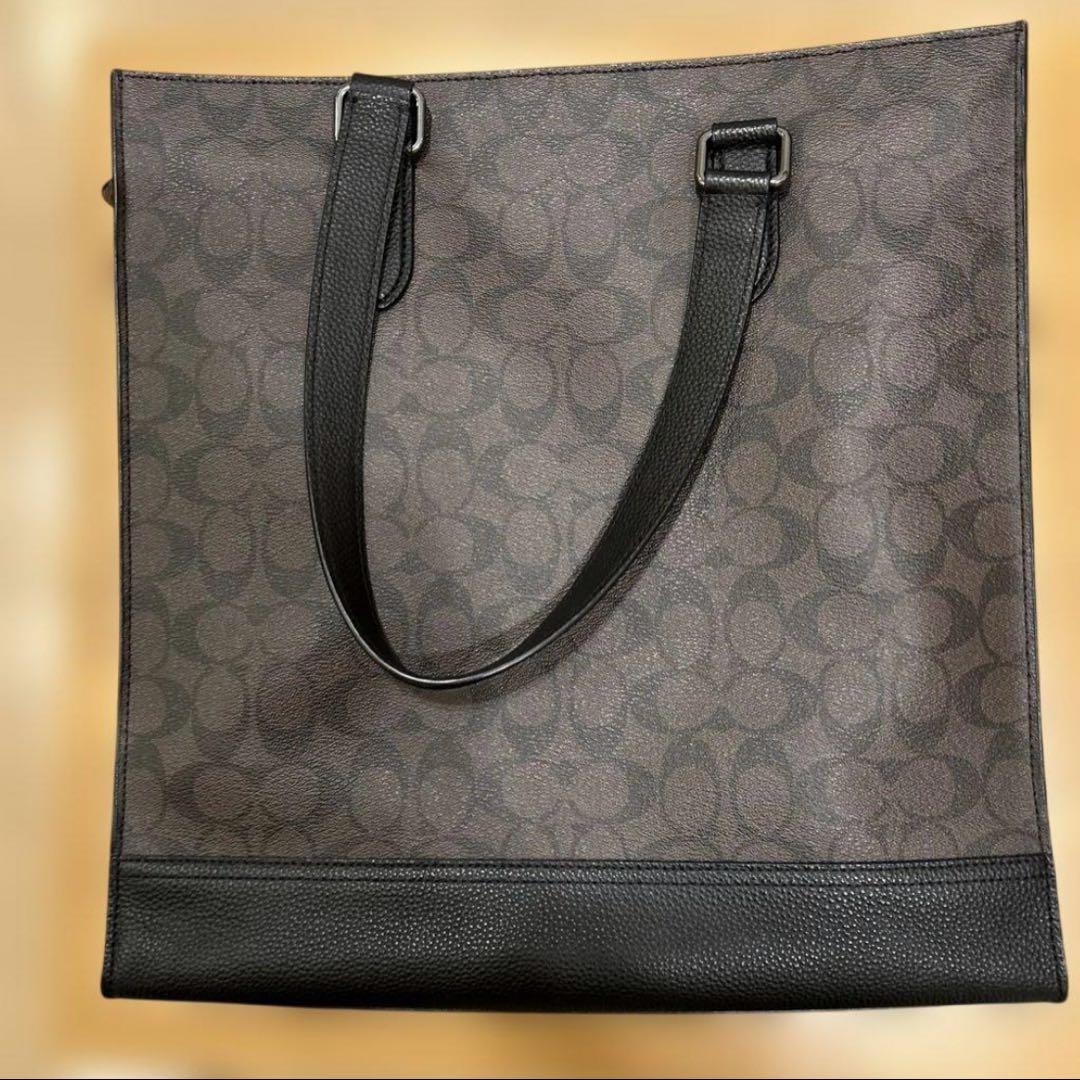 極美品コーチ　coach グラハム　トートバッグ スクエアニューヨークデザイン