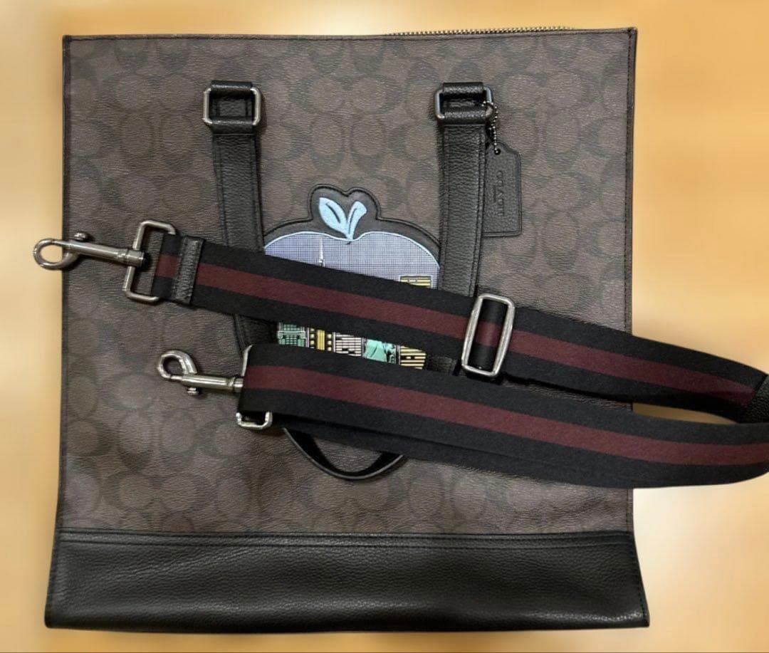 極美品コーチ　coach グラハム　トートバッグ スクエアニューヨークデザイン