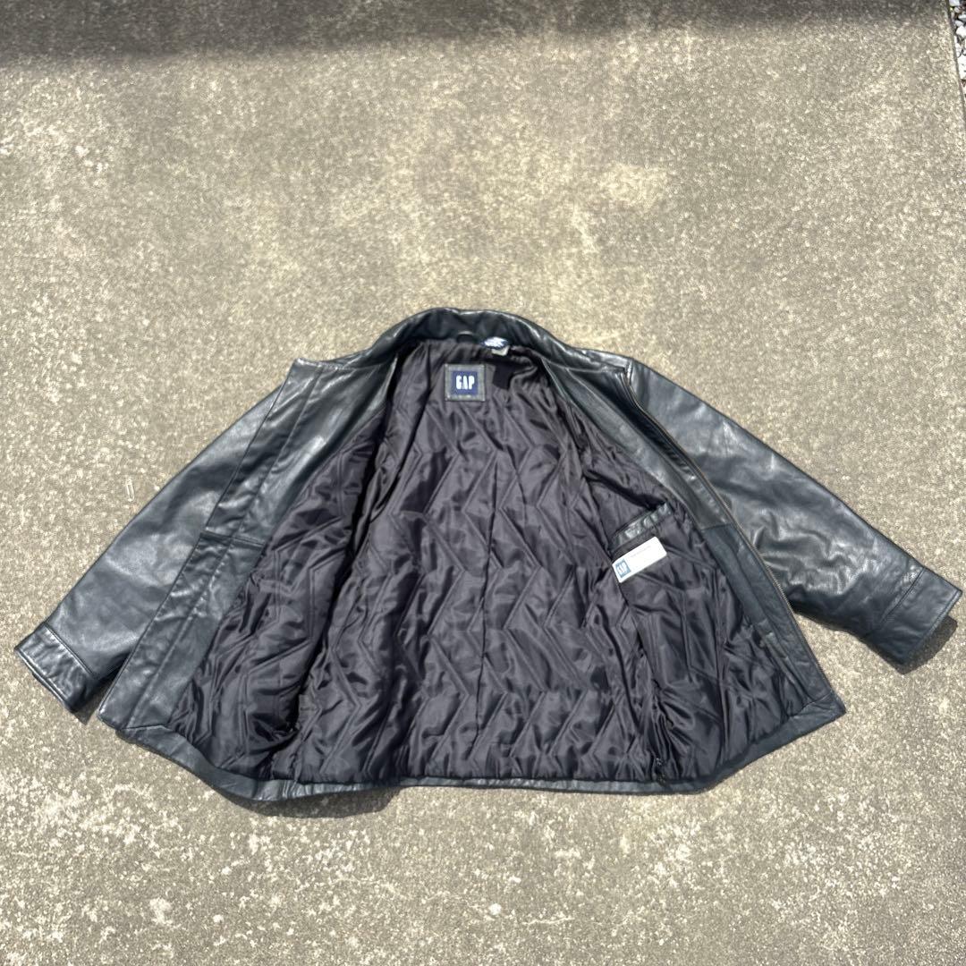 夕紀【美品】【希少】00s90s oldGAP レザージャケット　ブラック