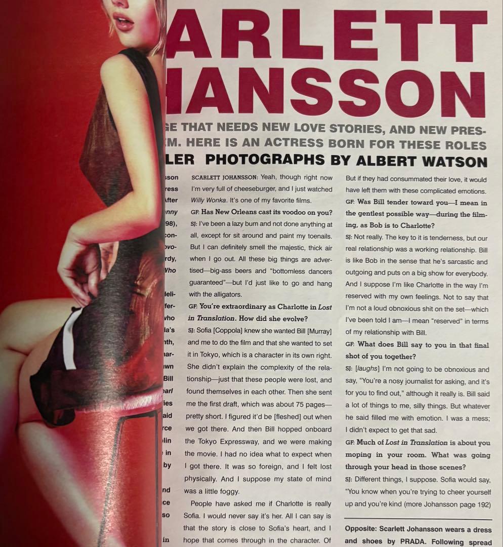 アート・デザイン・音楽 Interview Sep 2003 Scarlett Johansson