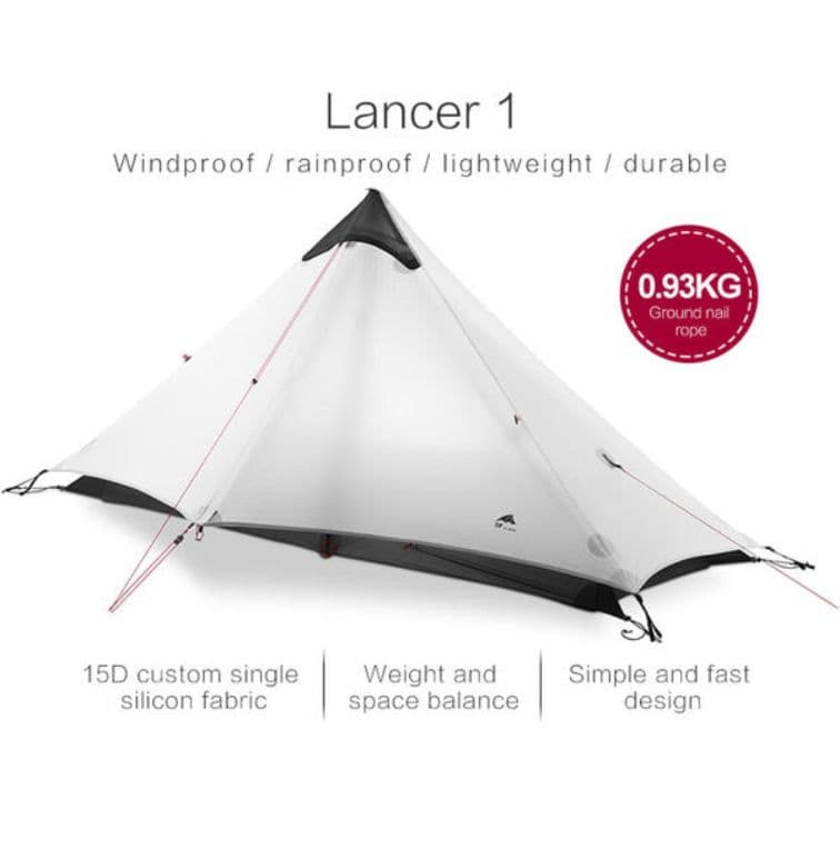 3f ul gear ランシャン1 スリーシーズンインナー逆 T型、ポール付き