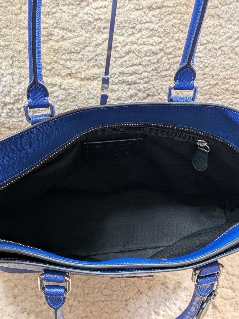 美品☆COACHコーチ ベケット ビジネス トートバッグ スポーツブルー