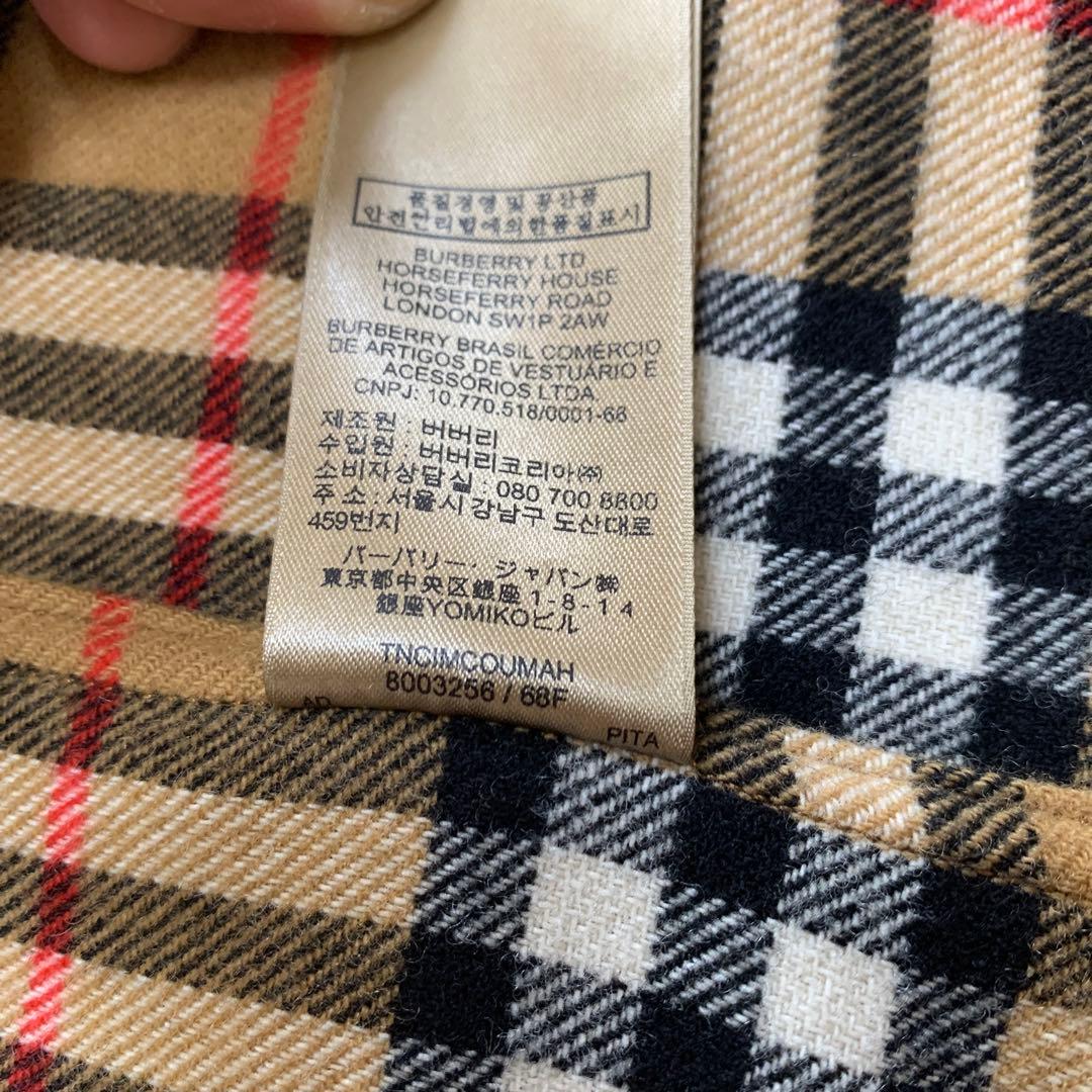 バーバリー　（美品）フランネルシャツ　　　　　　ノバチェック