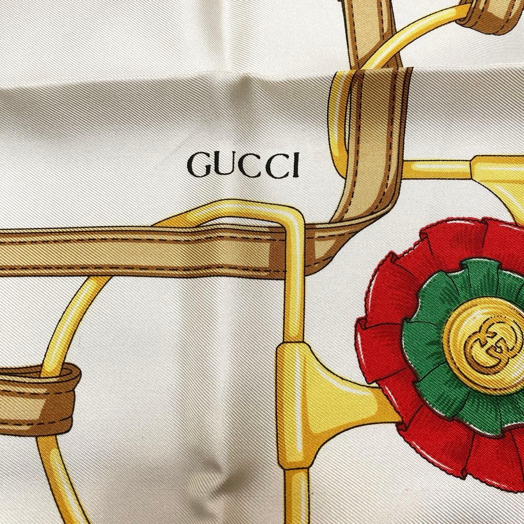 GUCCI グッチ 馬具デザイン 大判スカーフ ヴィンテージ