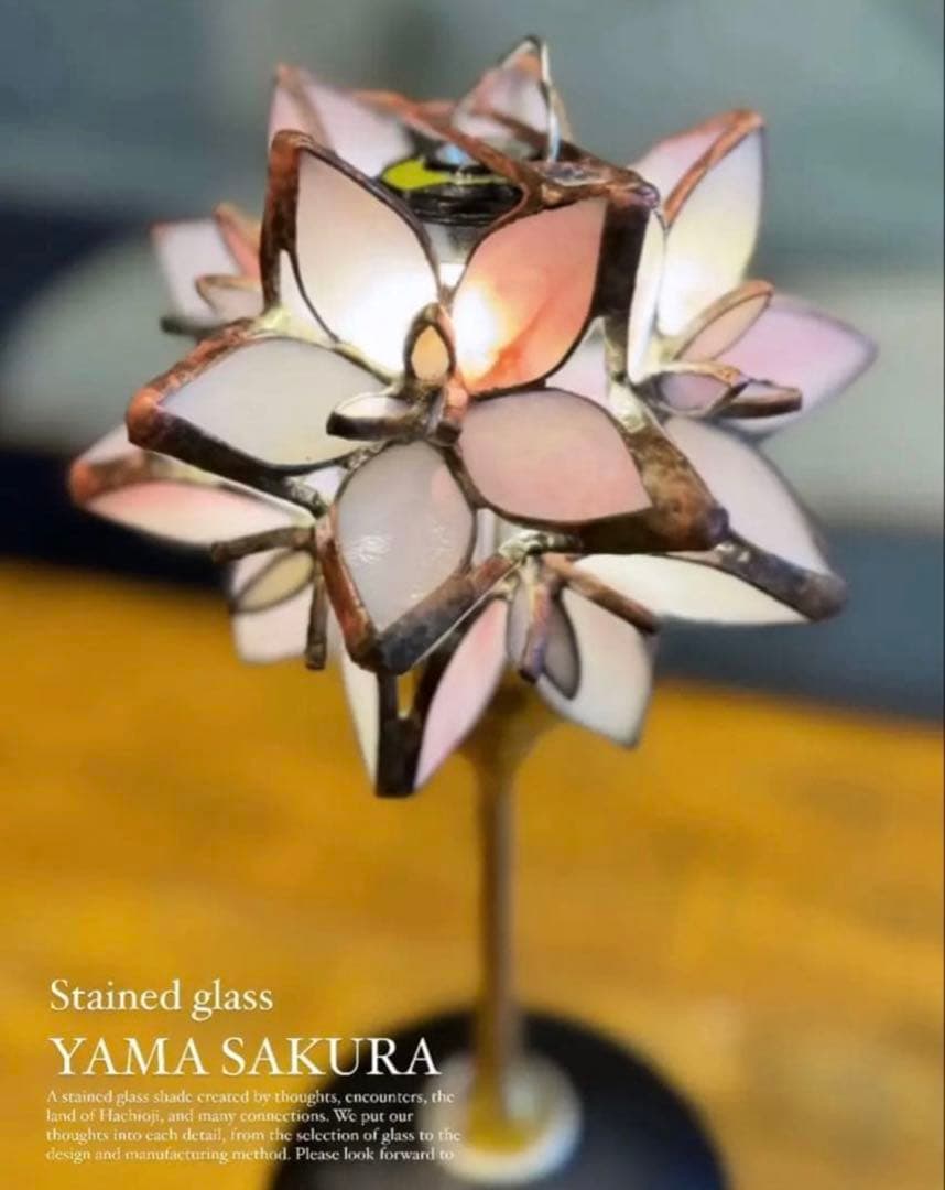 802products ランタンシェード　sakura ステンドグラス