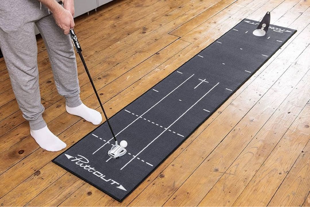 【PuttOUT】パターマット パター練習マット ミディアム グレー