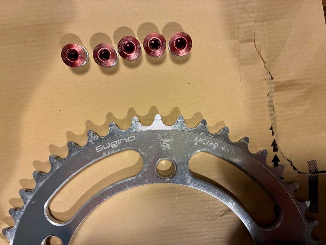 ピスト シングル用 クランク SUGINO RD4 チェーンリング付 165mm