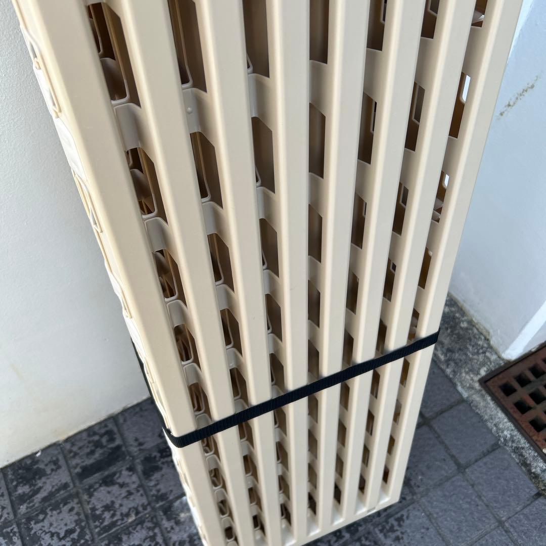 軽量　蝶プラ工業 すのこベッド ベージュ 新生活 簡易ベッド②