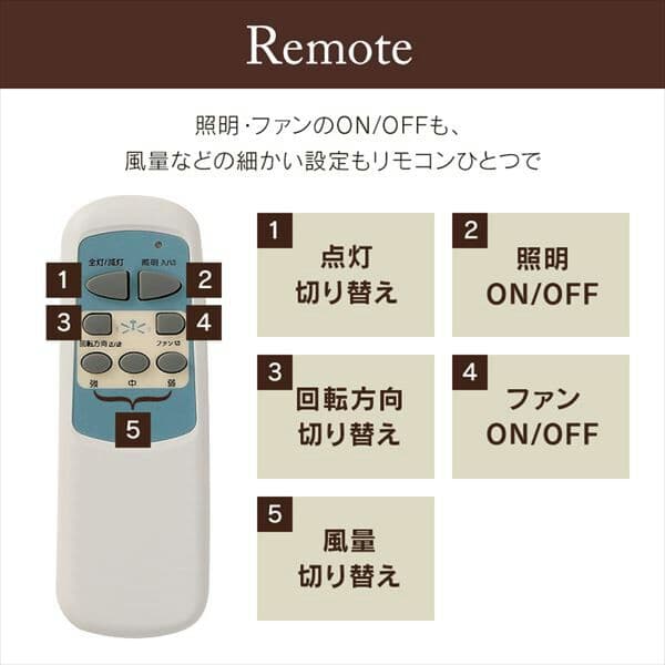 42インチシーリングファンリモコン付 全2色【プラザセレクト】