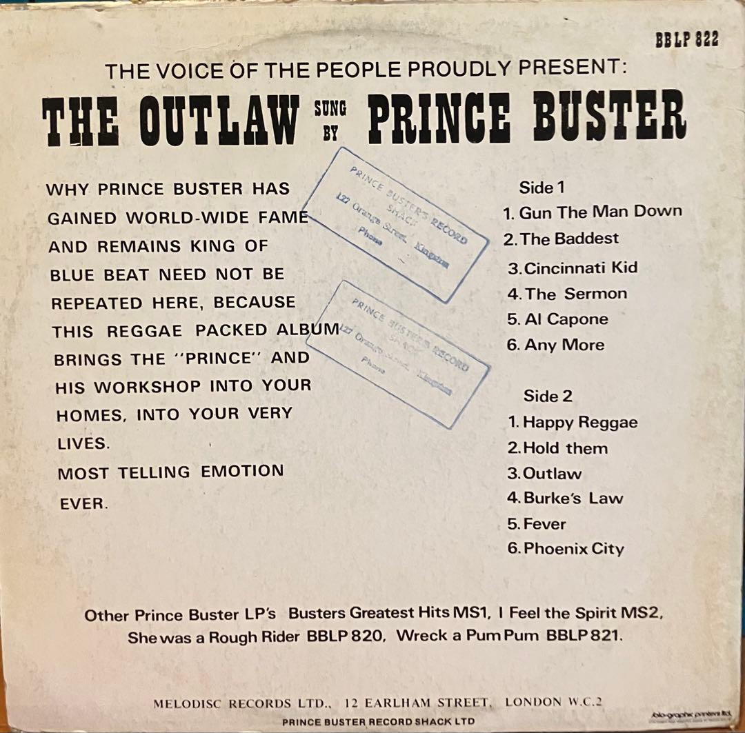 Prince Buster The Outlaws 12” LP