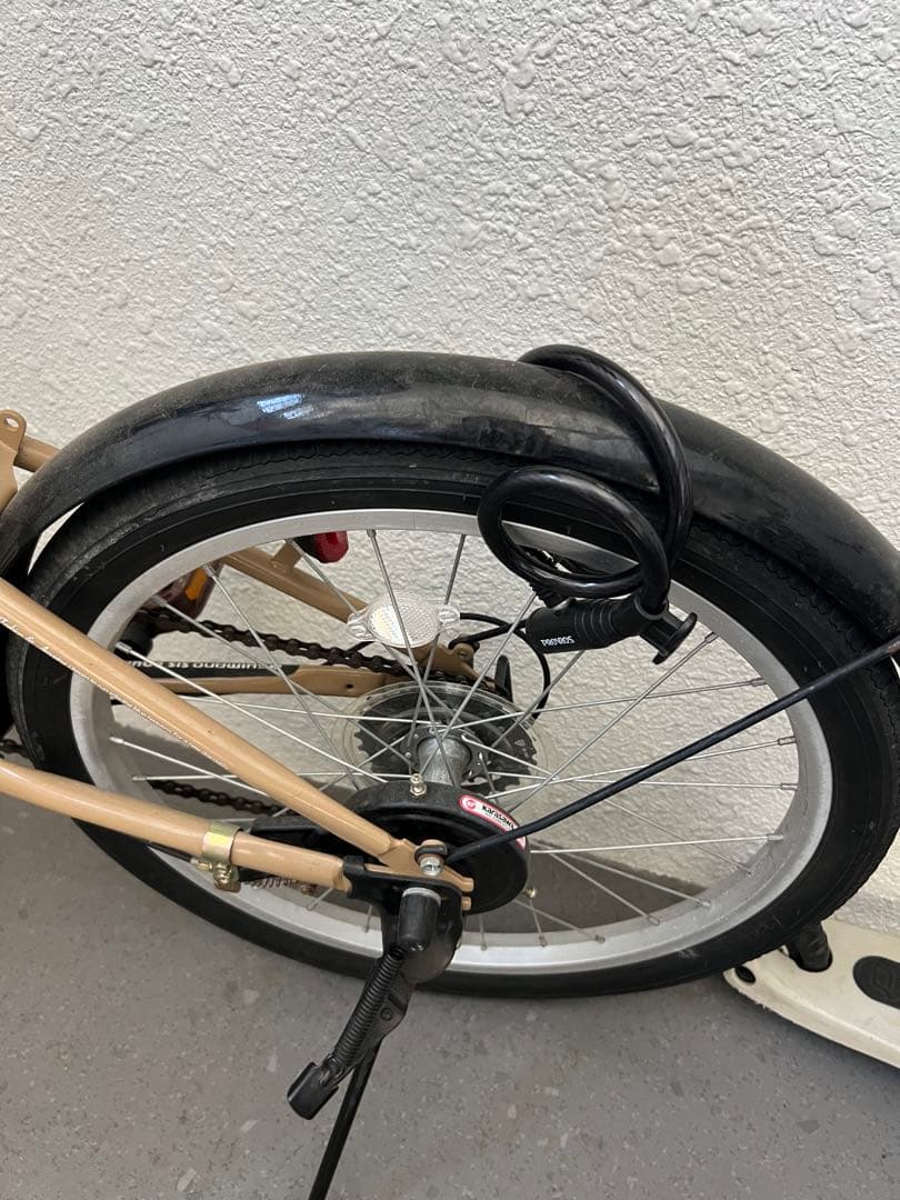 江東区引き取り希望　折りたたみ自転車　プロブロスP-206 ベージュ