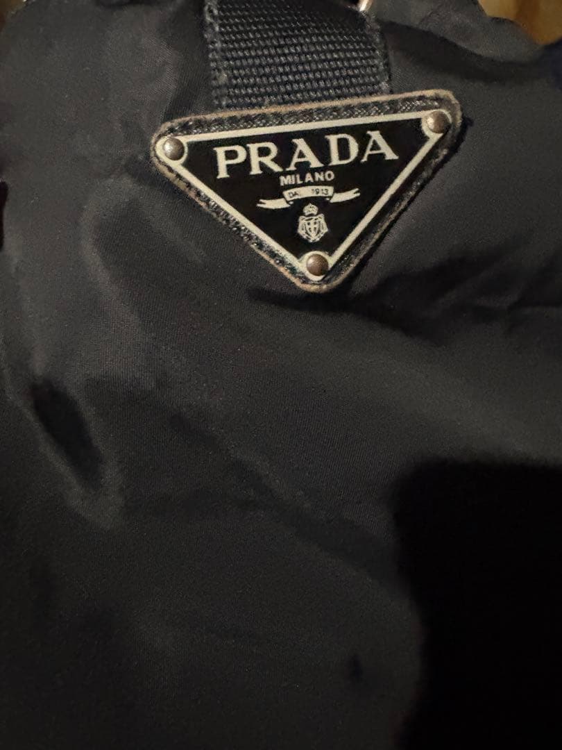 PRADA ブラック ナイロン ショルダーバッグ