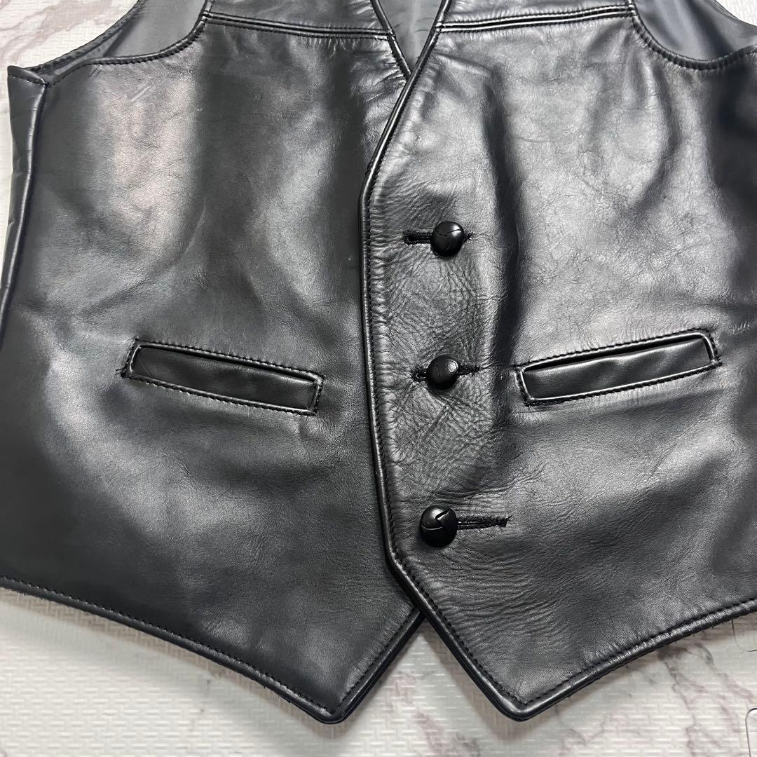 希少✨schott レザージャケット　ベスト 牛革 ブラック Msize
