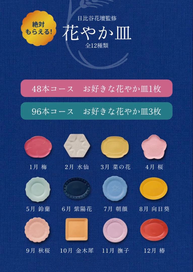 花やか皿 大皿6枚絶対もらえる　レシート1枚