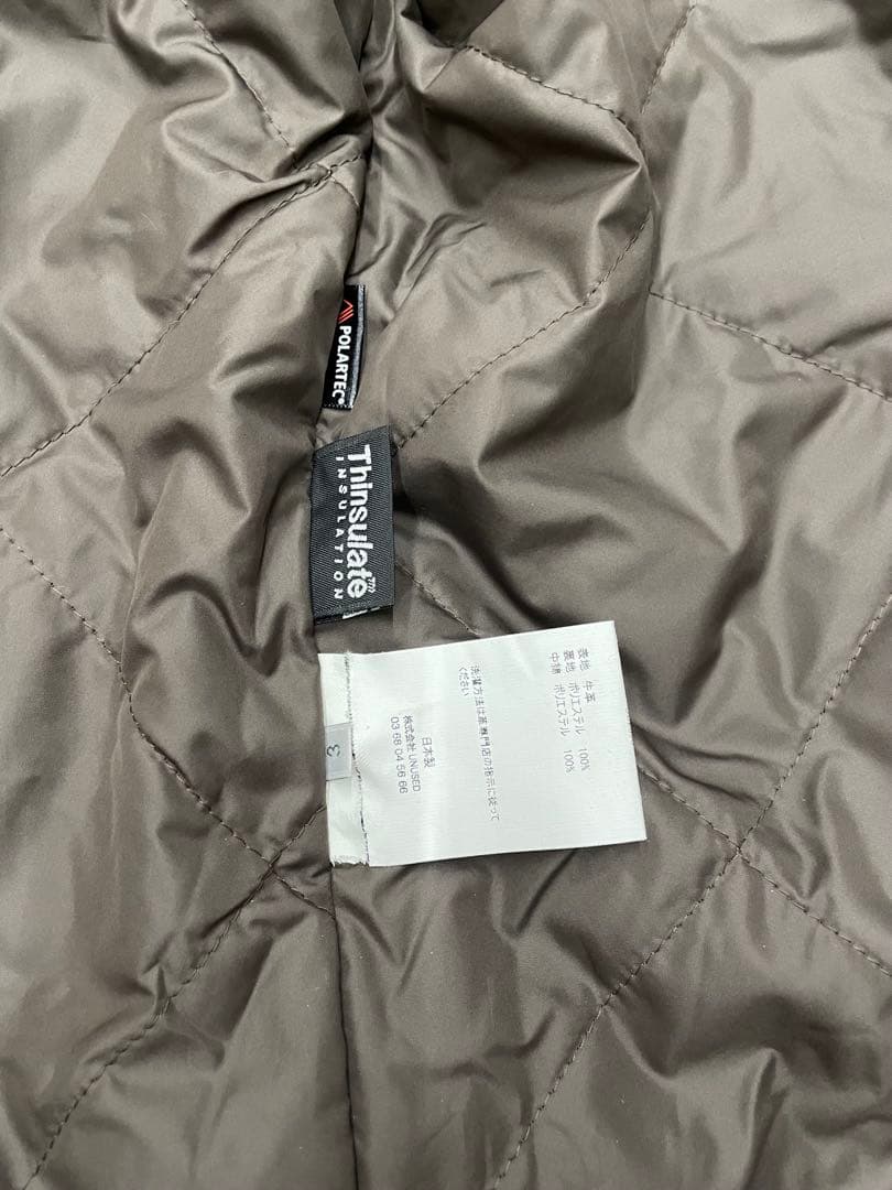 UNUSED 23AW US2358 中綿レザーカーコート サイズ3 SizeL