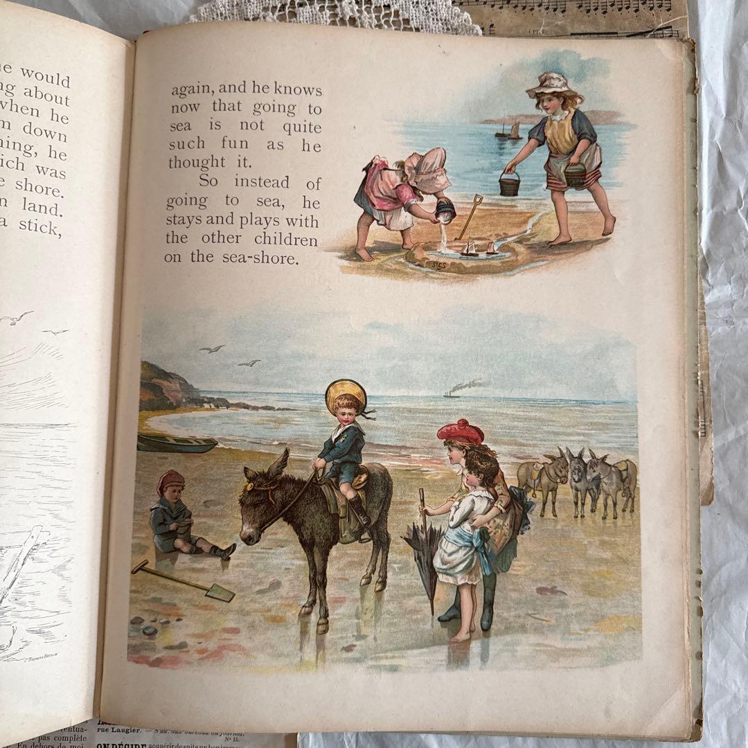 稀少1890年アンティーク絵本ヴィクトリアン洋書イギリス古書ジャンクジャーナル