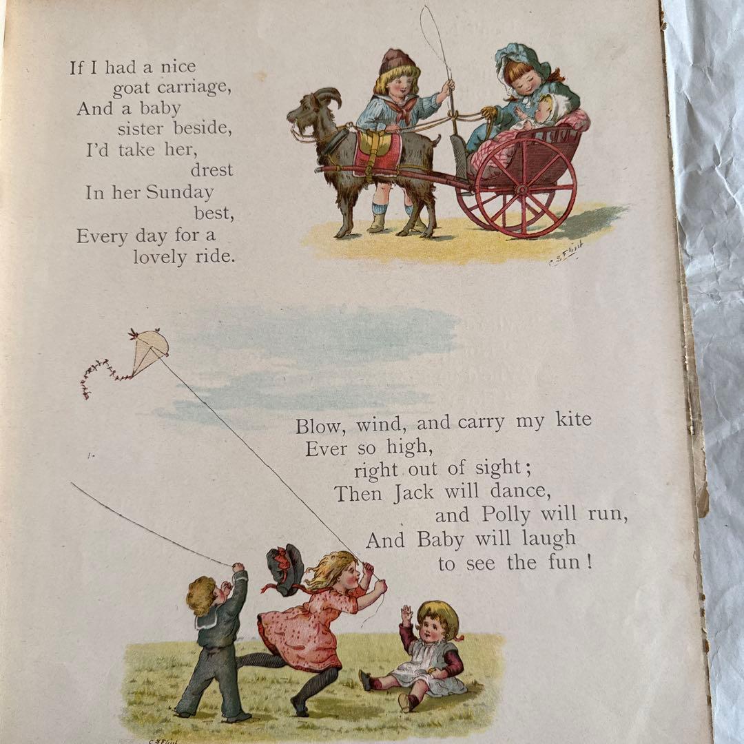 稀少1890年アンティーク絵本ヴィクトリアン洋書イギリス古書ジャンクジャーナル