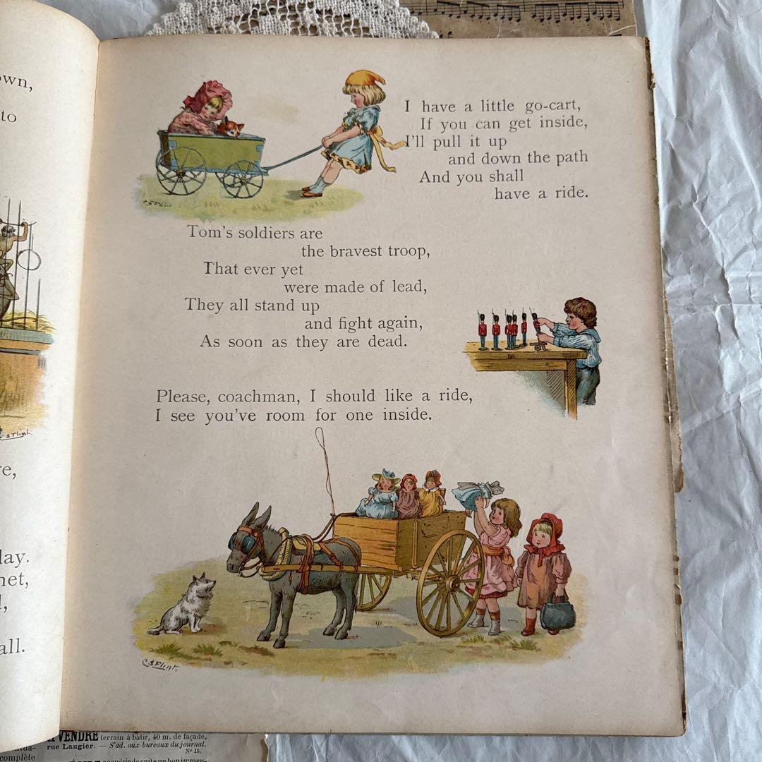 稀少1890年アンティーク絵本ヴィクトリアン洋書イギリス古書ジャンクジャーナル