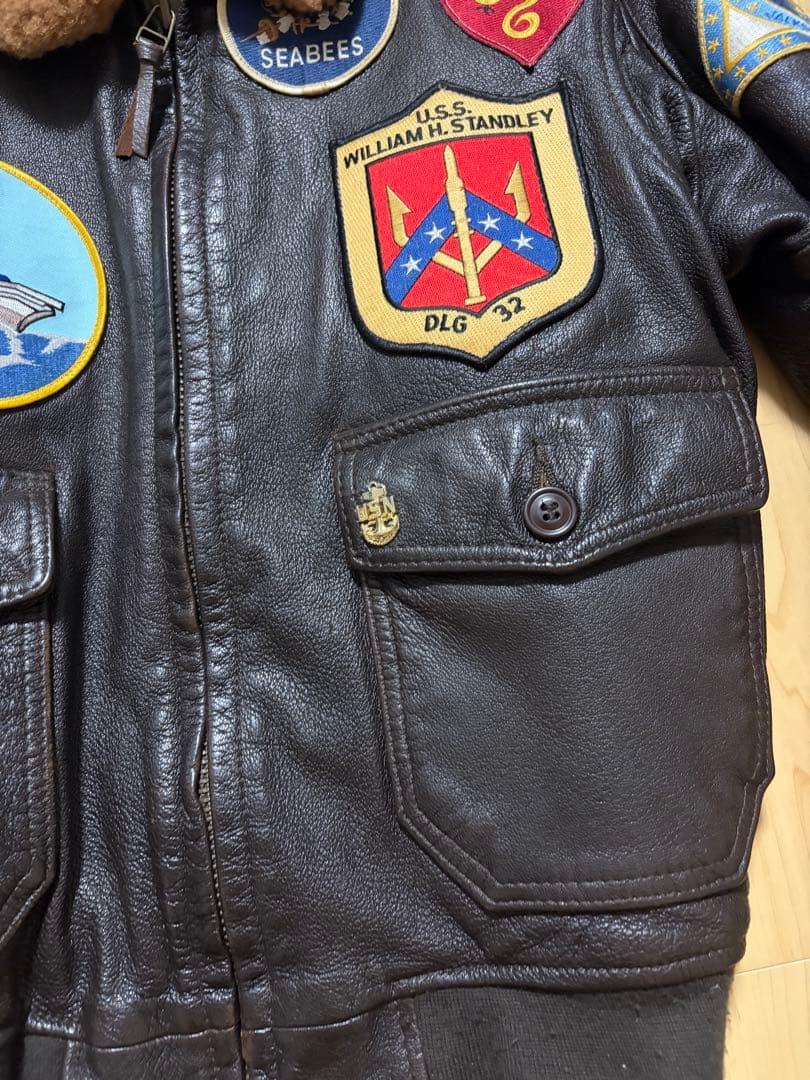 G-1 フライトジャケット COCKPIT USA ワッペン 本革 トップガン