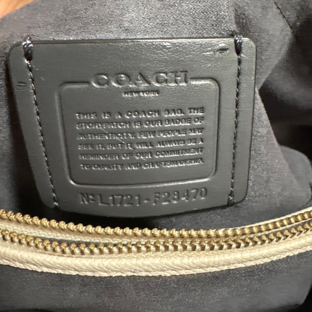 COACH トートバッグ ネイビー/ホワイト　値下げしました
