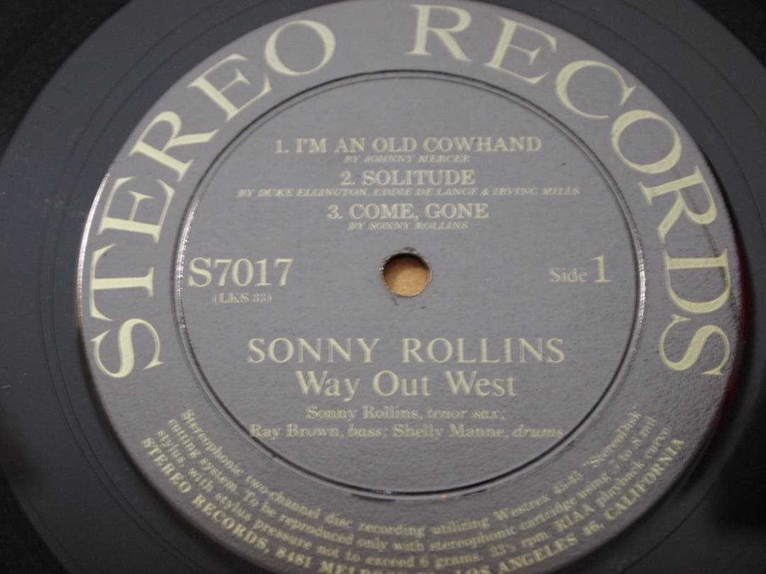 SONNY ROLLINS／WAY OUT WEST(S-7017)