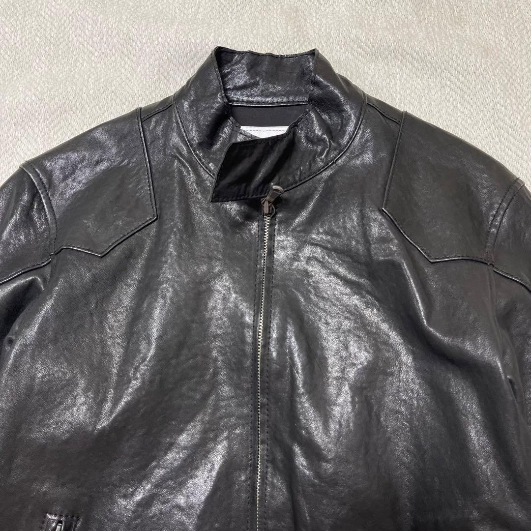 美品 BEAMS 本革 レザーライダース Y2K アーカイブ