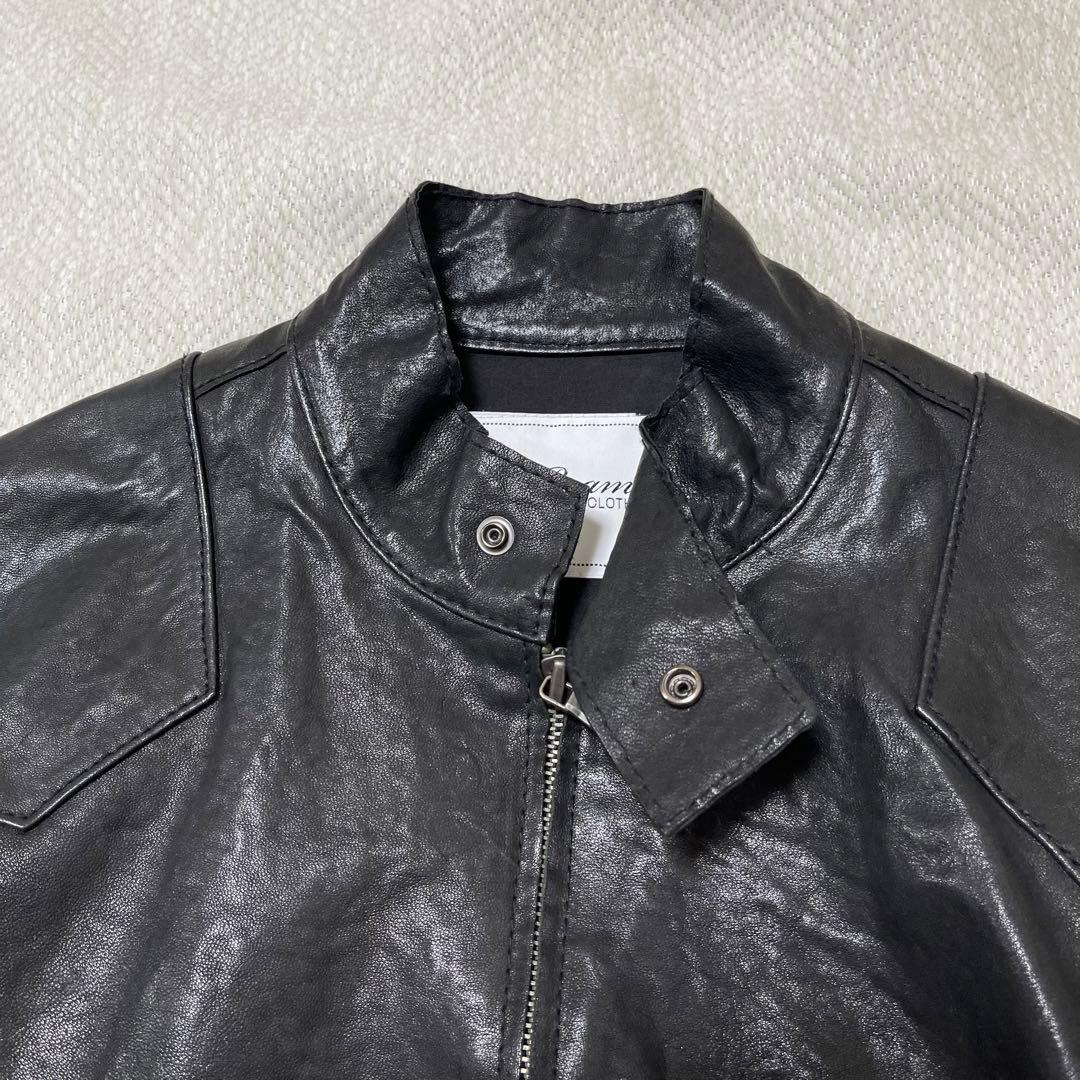 美品 BEAMS 本革 レザーライダース Y2K アーカイブ