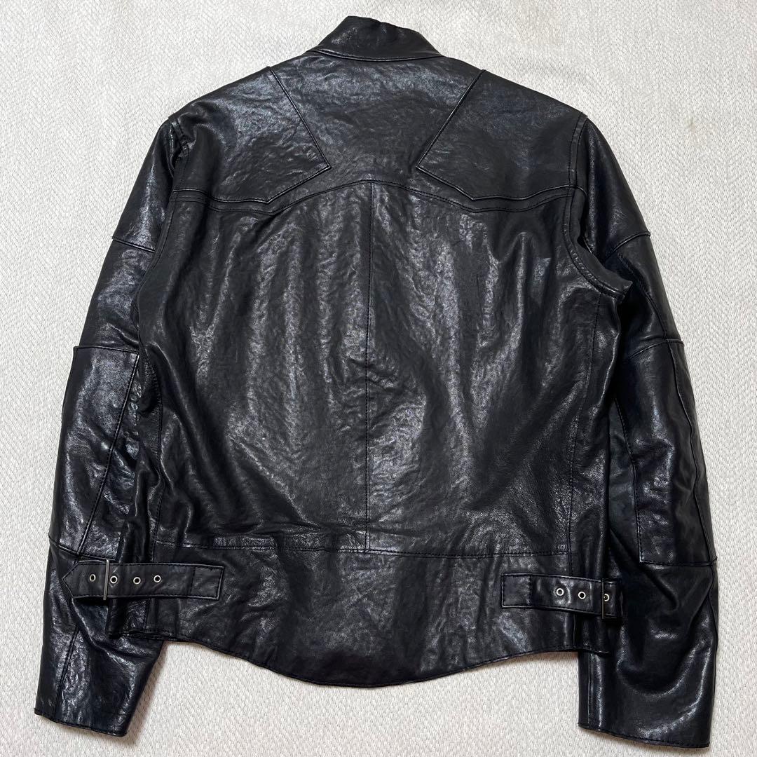 美品 BEAMS 本革 レザーライダース Y2K アーカイブ