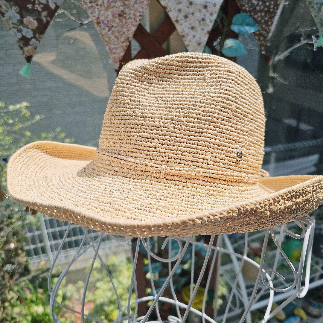 ヘレンカミスキー　つば広　ラフィアハット　Provence　フリー