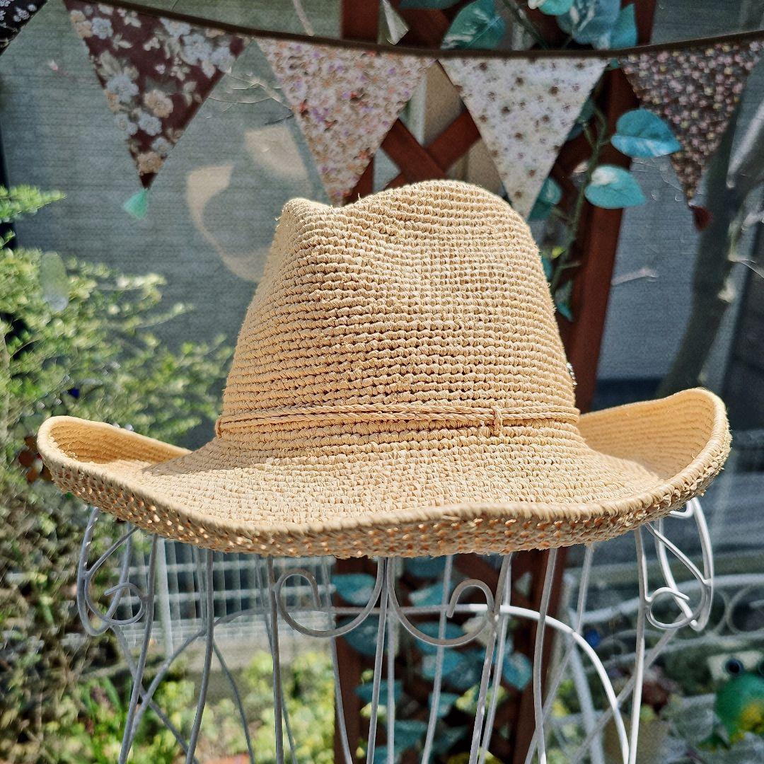 ヘレンカミスキー　つば広　ラフィアハット　Provence　フリー