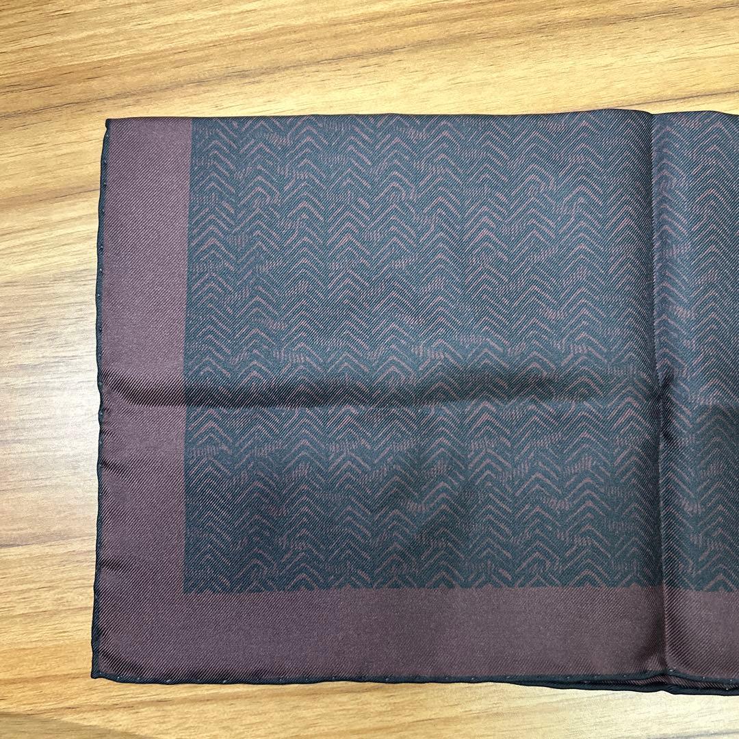Berluti シルクハンカチ ヘリンボーン