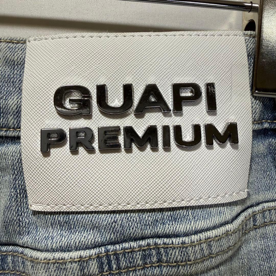 パンツ GUAPI / AQUA BLUE FLOWERS DENIM