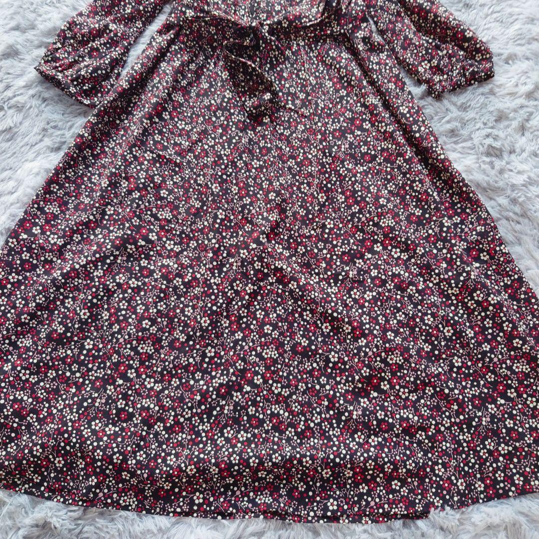 タグ付 ローラアシュレイ カシュクール 花柄 ロングワンピース Lサイズ