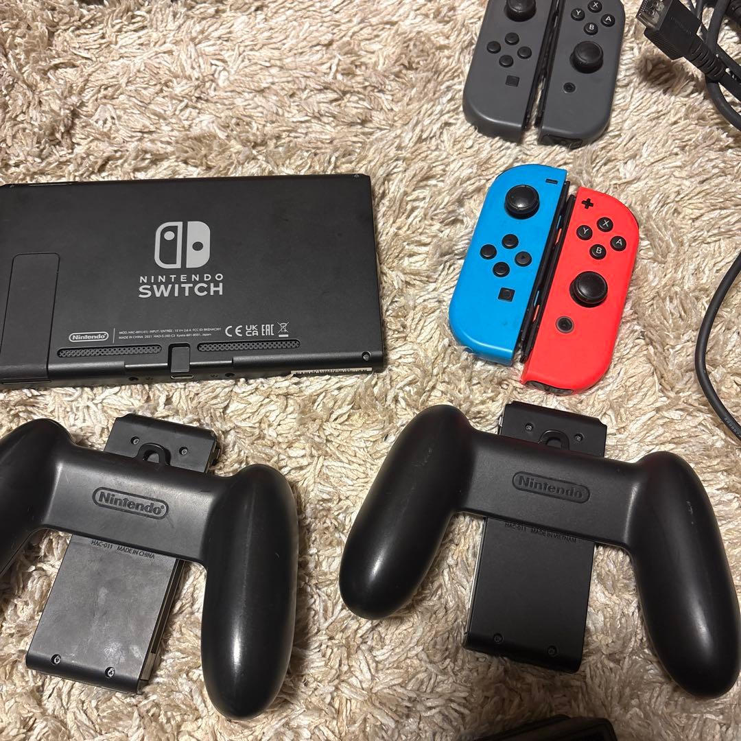 Nintendo Switch 本体 グレー/赤/青 Joy-Con付き