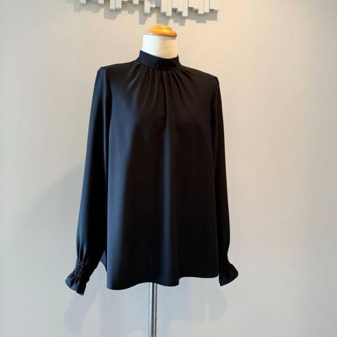 theory スタンドカラー ブラウス