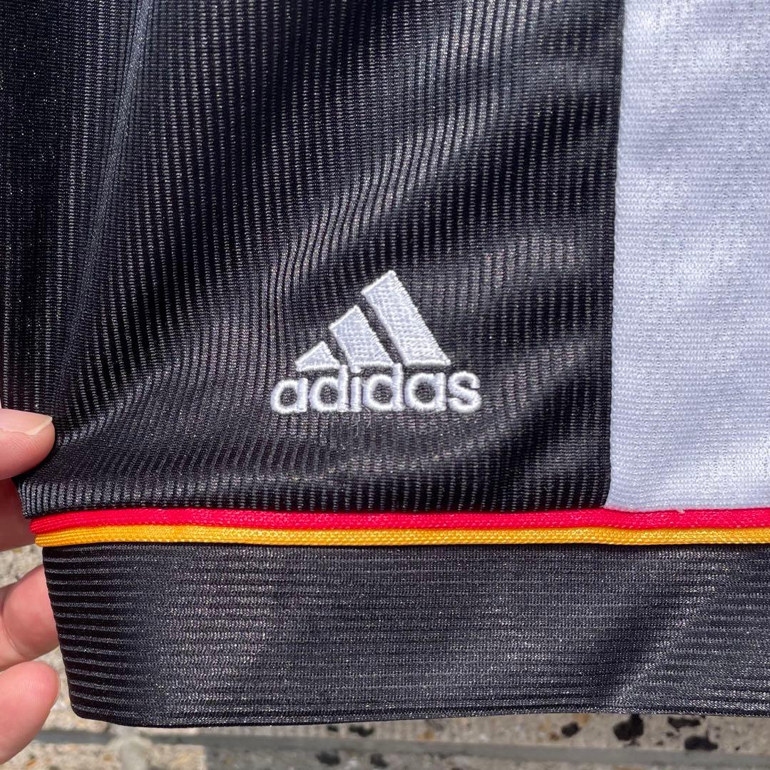 90' adidas ドイツ代表 ロゴ刺繍 3ライン入り 古着 ゲームパンツ