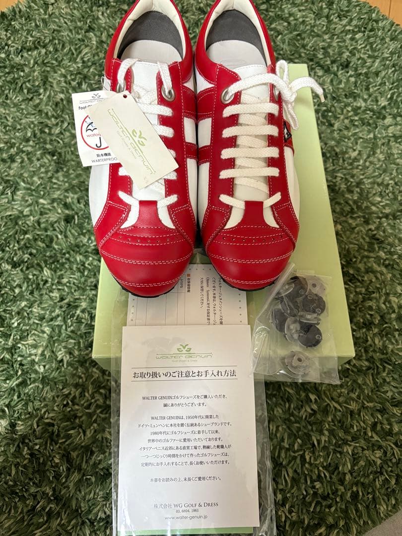 新品　ウォルター・ジェヌイン　ゴルフ シューズ イタリア製