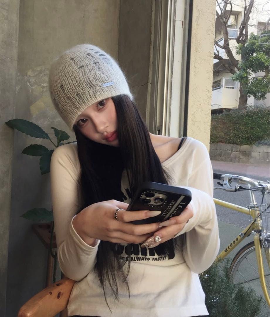 Matin kim ビーニー 帽子 白
