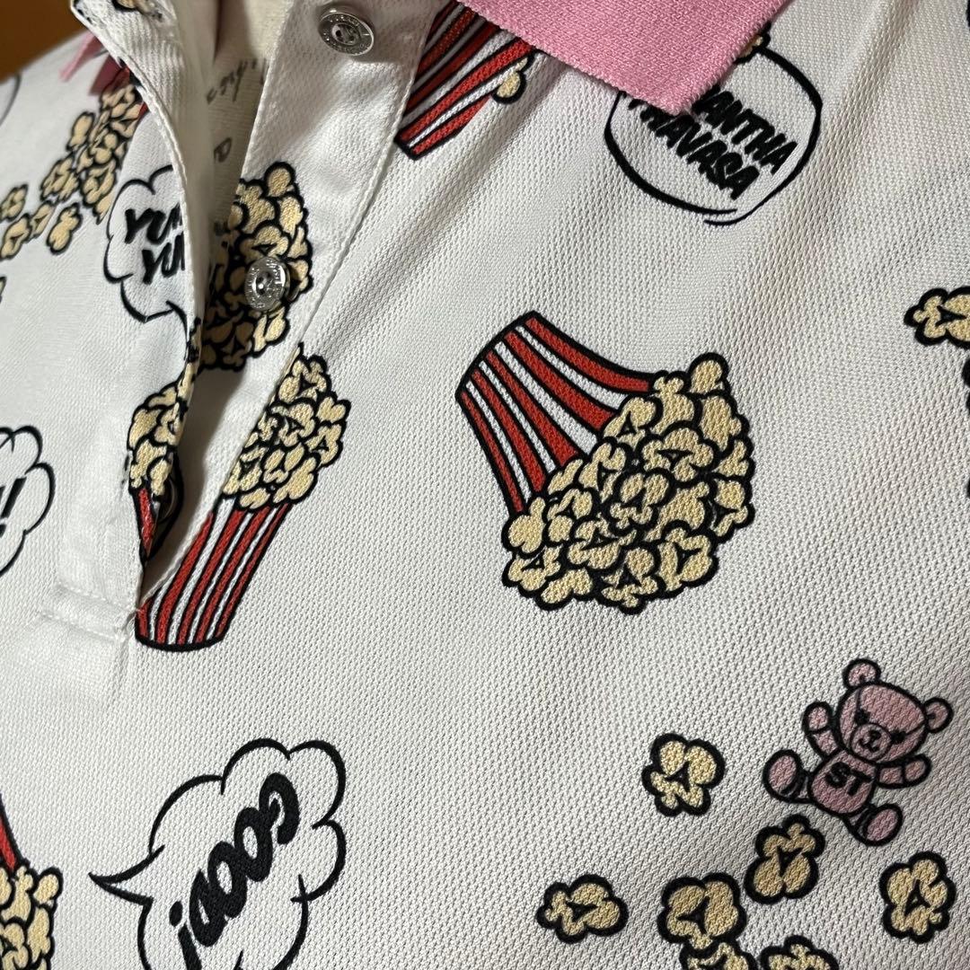 サマンサ　ゴルフ　ウェア　ポロシャツ　半袖　トップス　ポップコーン