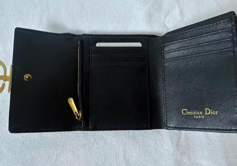 Dior 30モンテーニュ 三つ折り財布 オブリークsa