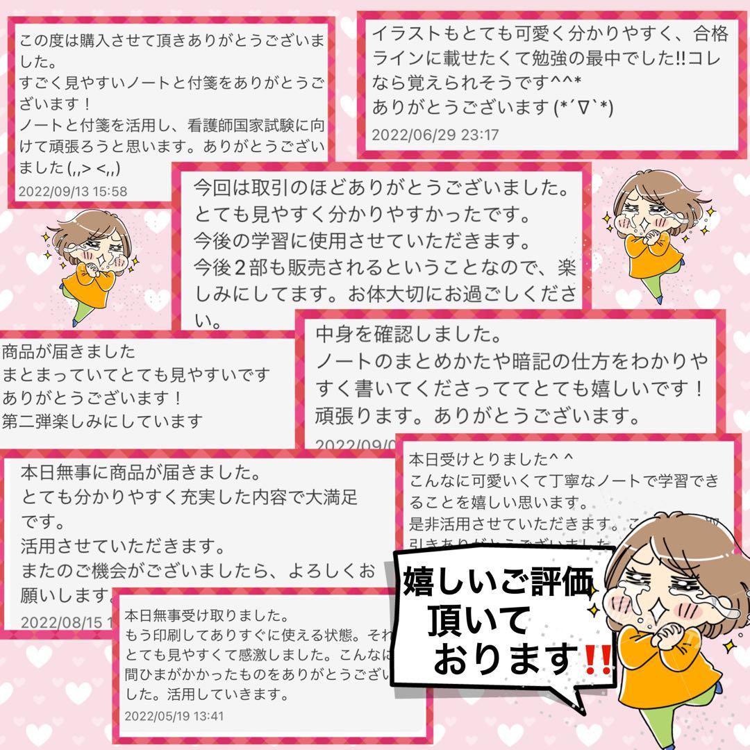 激安‼️ 看護師国家試験まとめノート 国試 付箋ノート 看護学生 解剖生理学