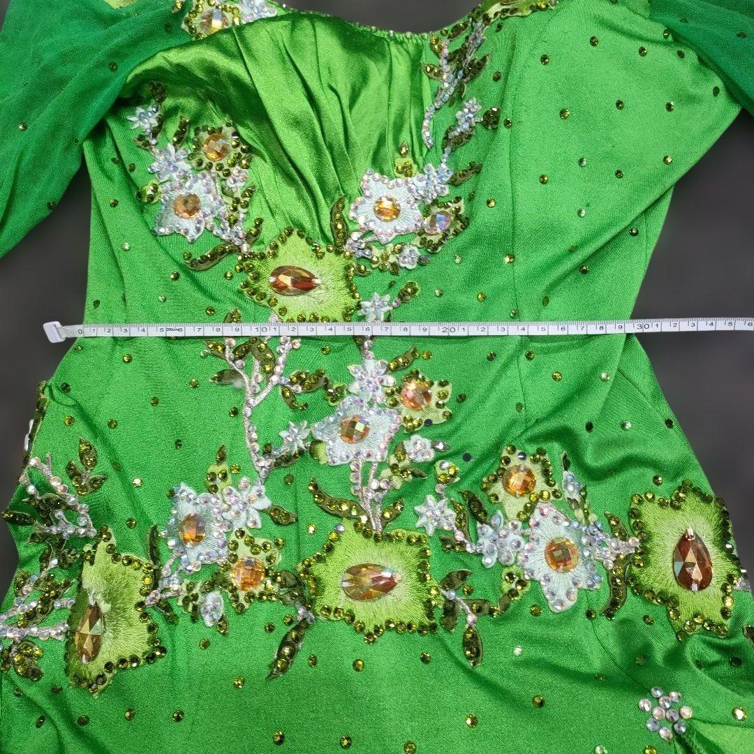 【サイズ不明】社交ダンス　ドレス　グリーン