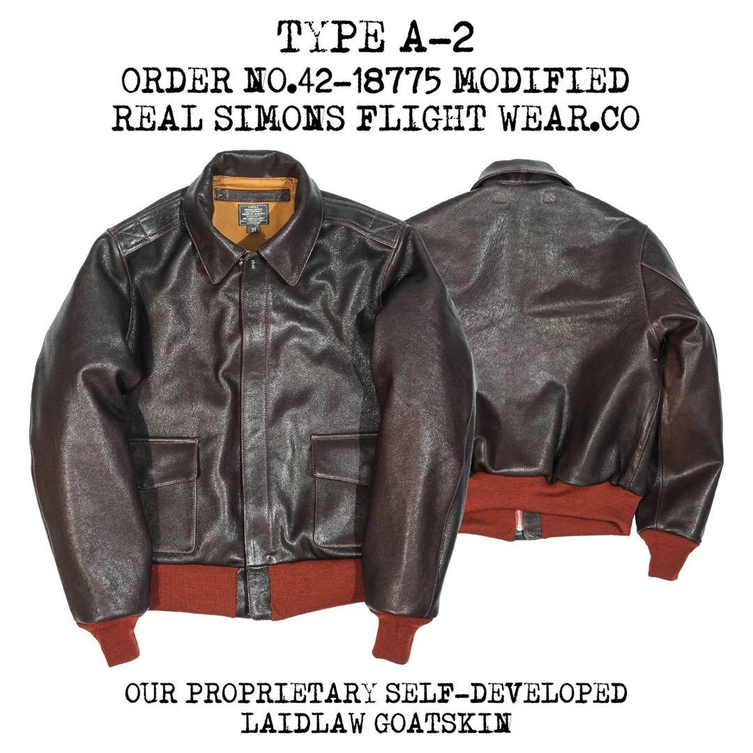REALSIMONS A-2フライトジャケットLサイズゴートスキン18775新品