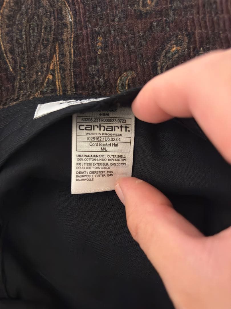 carhartt ペイズリー柄 バケットハット