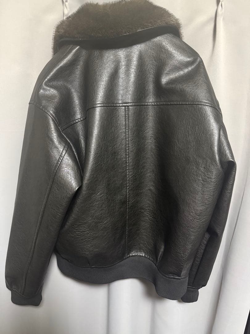 ジャケット・アウター LURAKU Synthetic Leather FurCollarJacket